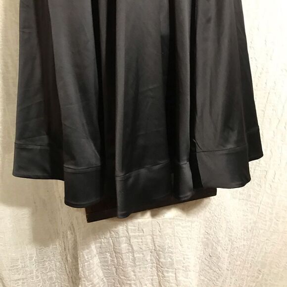 Torrid NWT Black Satin Skater Cocktail Dress Size 10 - Picture 3 of 15